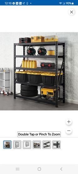 Gorilla Rack 5-tier Industrial Rack,
72" x 24" x 84"