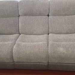 Gray Reclining Sofa