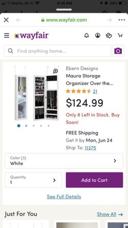Storage mirror with jewelry hooks and locks (please see my other posts)