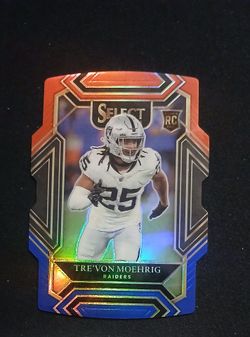 Trevon Moehrig RC Red  White Blue Prizm Die Cut Rookie Football Card
