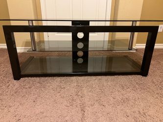 Glass & Metal TV Stand