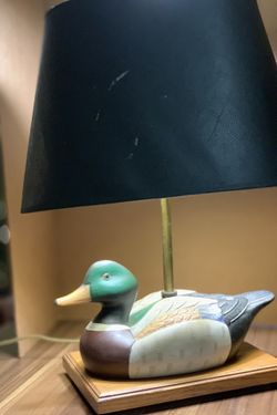 Vintage Mallard Duck Table Lamp