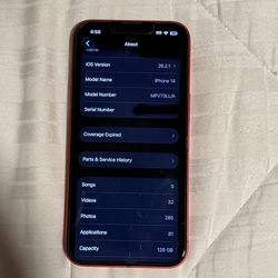 iPhone 14 Red Unlocked 128GB