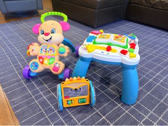 (3) Baby Toys - Activity Center, Rolling Toy, Walker