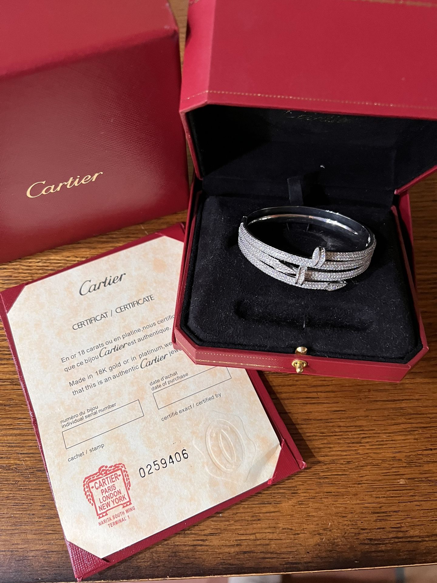 Faux Cartier Nail Bangle Bracelet