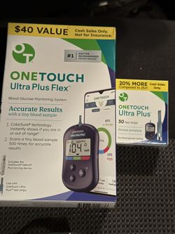 OneTouch Ultra Plus Flex Diabetes Testing Kit | Blood Sugar Test Kit Includes 1 Blood Glucose Meter And 30 Diabetic Test Strips, 