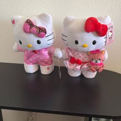Hello  kitty  Valentine animated plush $40 dollars each