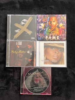 5 CD RnB Hip Hop Lot Bundle - Chris Brown, Mary J Blige, Bobby Valentino, Mariah