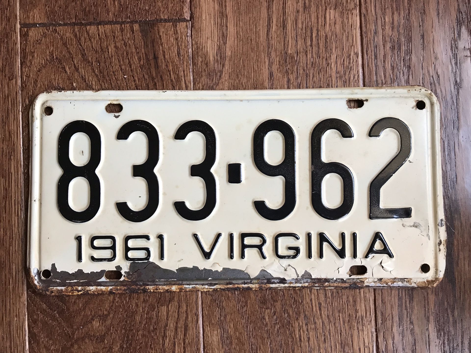 1961 Virginia license plate