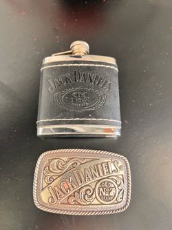 Jack Daniel’s Flask & Belt Buckle
