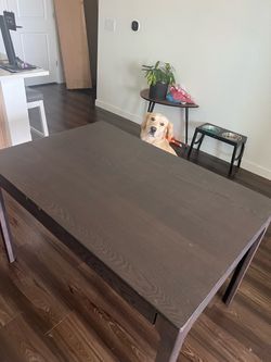Dark Brown Wood Desk