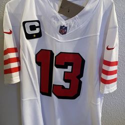 Men’s Throwback White San Francisco 49ers Brock Purdy Jerseys 