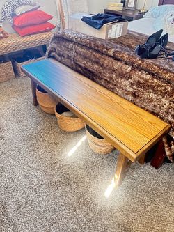 Wood bench