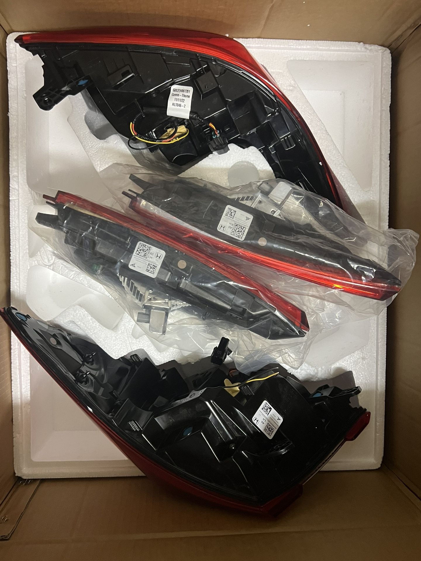2022 Honda Accord Sport OEM Taillights 4 Piece