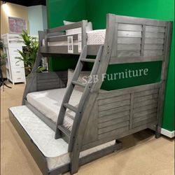 Twinfulltwin Triple Grey Binkb3d With Orthopedic Matres.colchon.