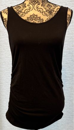 Lot of 2 Maternity Tank Tops Black and White