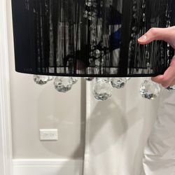 CRYSTAL FLUSH CHANDELIER LIKE NEW 