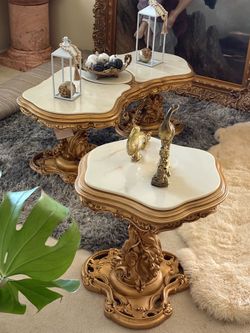Gorgeous Elegant Rococo style 3pcs Table set and Lamp