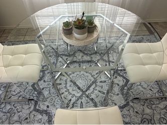 Dining Tables  white chairs