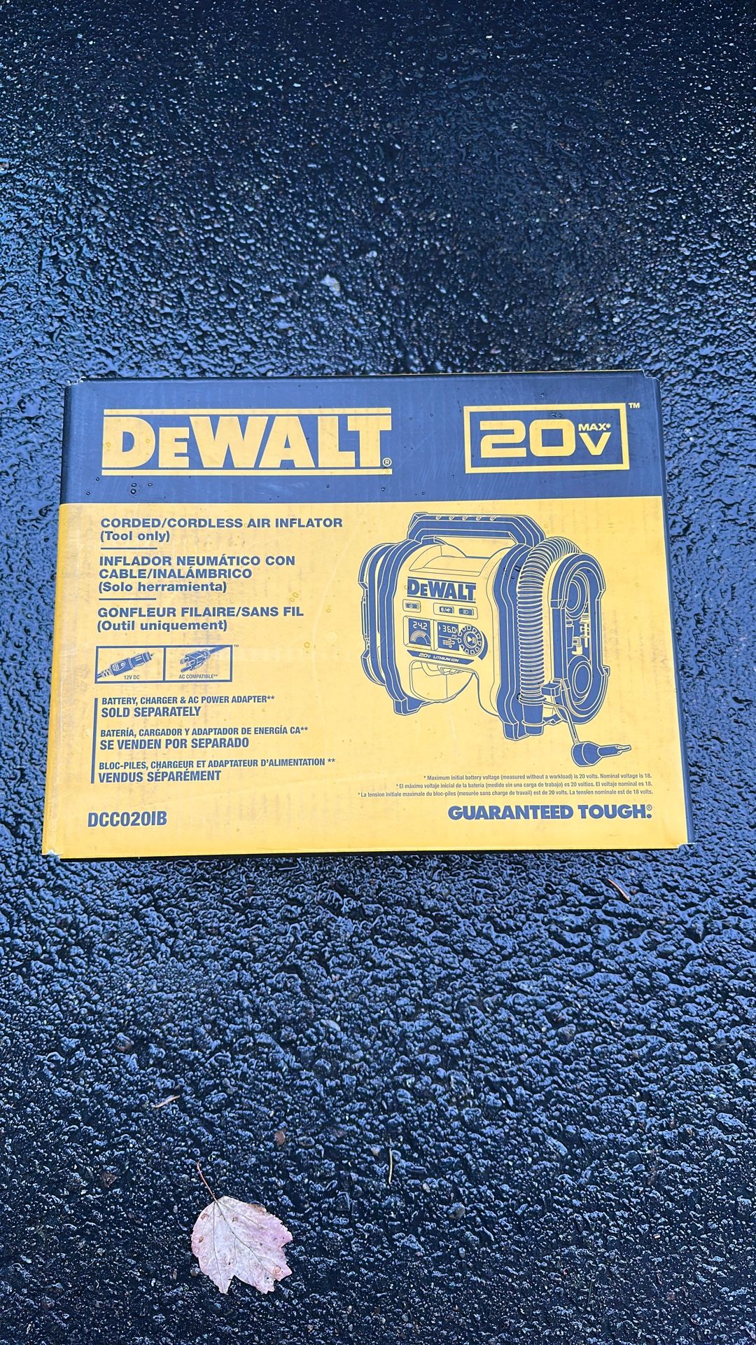 DeWalt Corded Or Cordless Air Inflator 