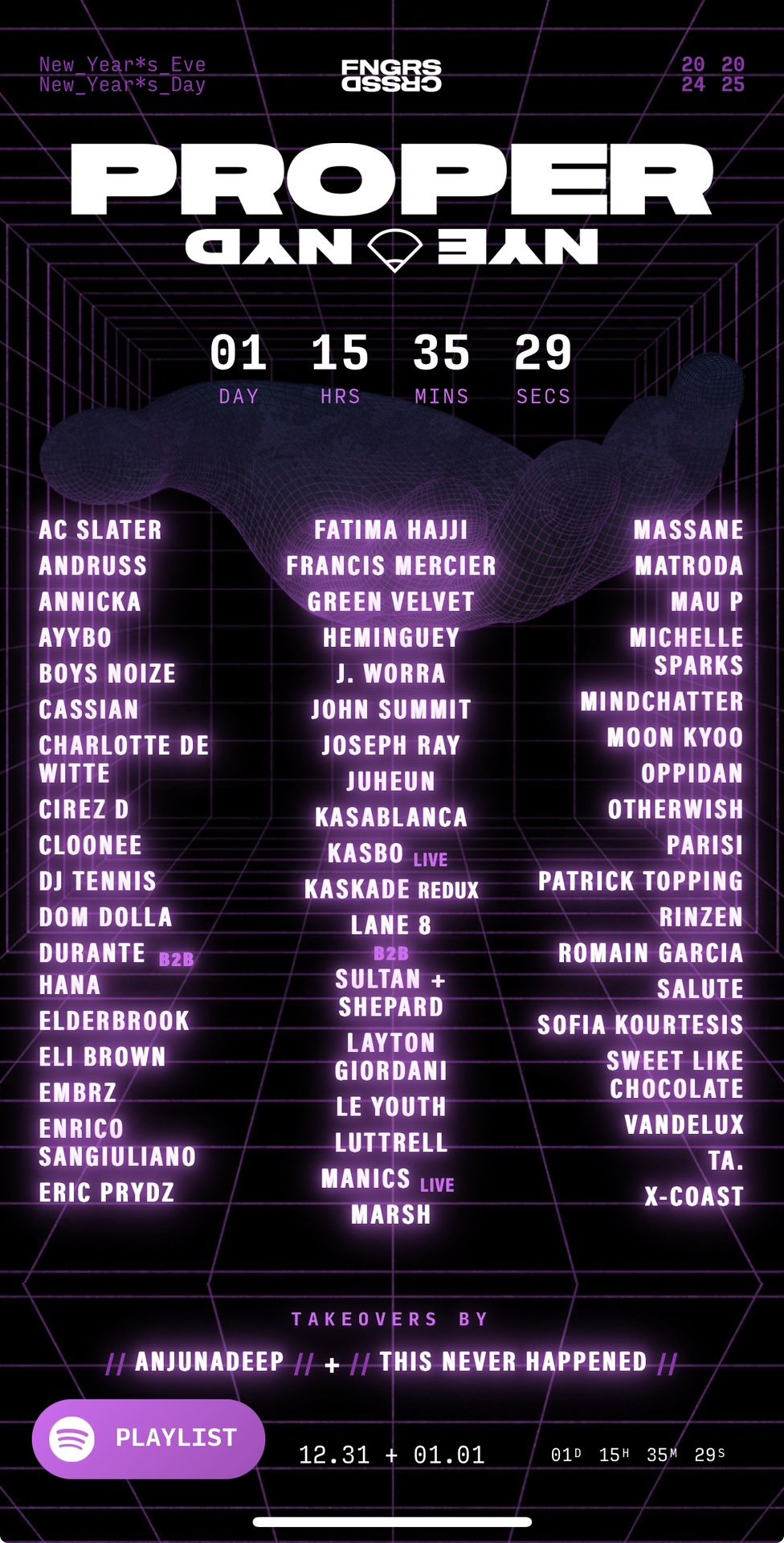 New Years Day Ticket 75