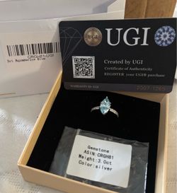 Sterling Silver Aquamarine Blue Marquise Gemstone Ring