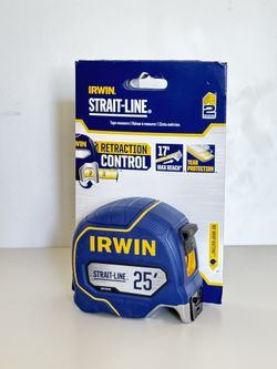 IRWIN STRAT-LINE. 25’ . Tape Measuring  RETRACTION CONTROL