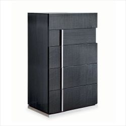Scan Design Riviera High Chest – Grey High Gloss Finish