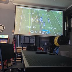 100" Screen And Projector 