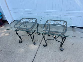 Glass Top End Tables $120