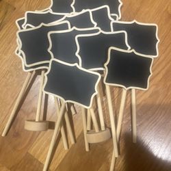 Party wooden chalkboard signs 