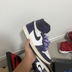 Jordan 1 court purple size 10.5 