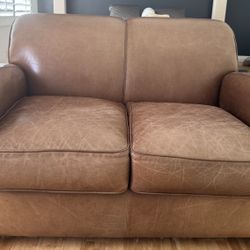 Brown Leather Sofa 