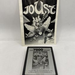 Atari 7800 Joust Video Game Cartridge Classic Retro Gaming with Manual
