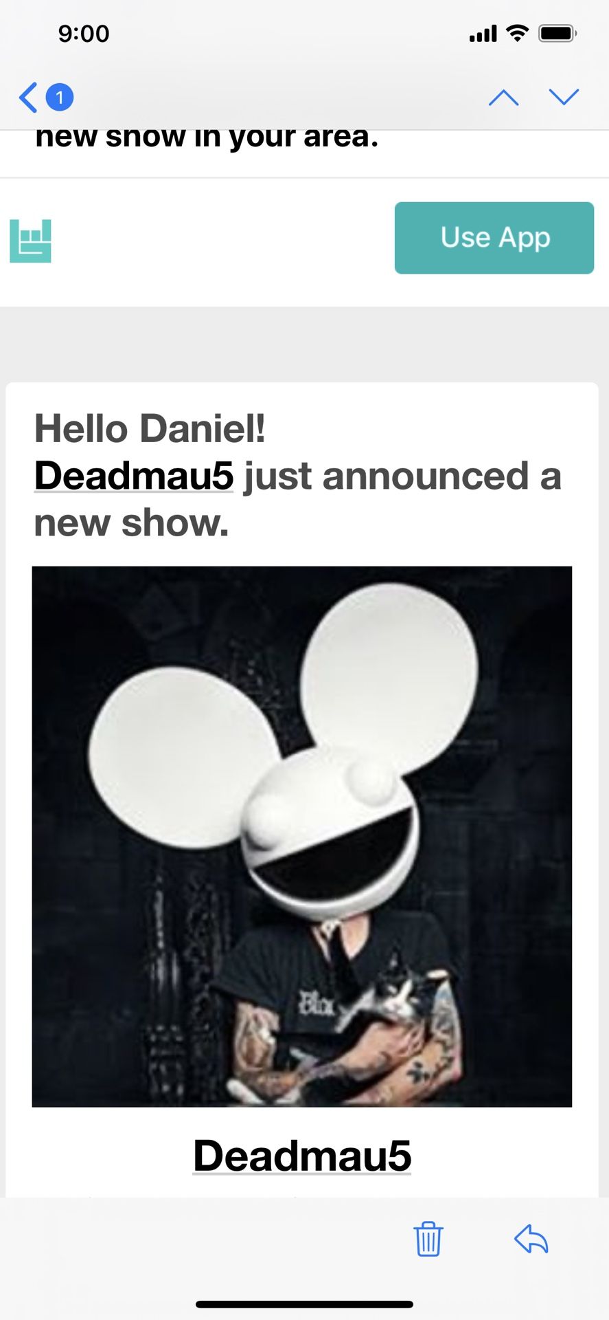 1-4 tickets. Deadmau5 Friday 2/7 Brooklyn