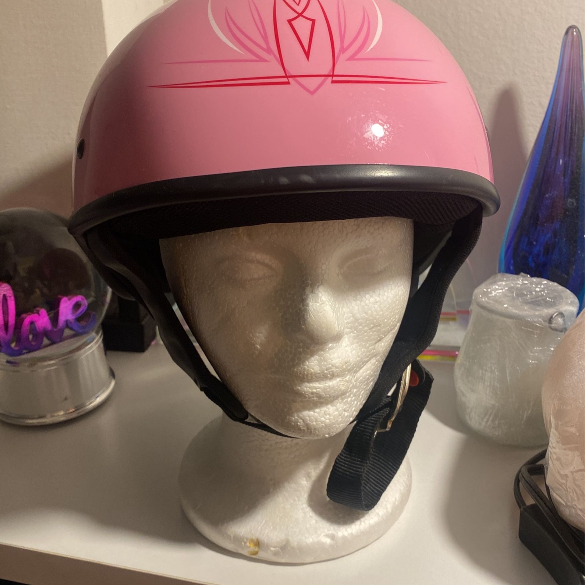Women's Fulmer Harley Motorcycle Riding Half DOT Helmet Size