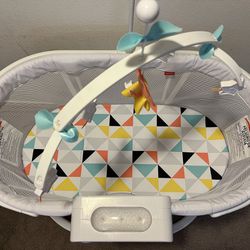 Baby Starter Bundle: Baby Swing, Baby Bassinet, Travel Bassinet, Diapers
