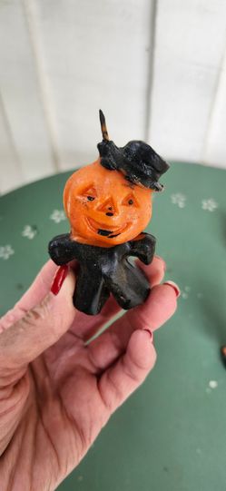 Vintage 3" Gurley Halloween Jack o Lantern  Candle