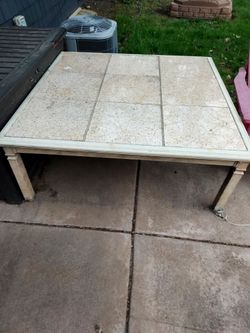 Patio table with granite top