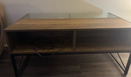 Coffee table : wood and metal