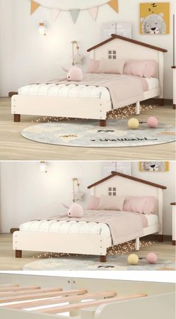 Twin size girls house bed frame