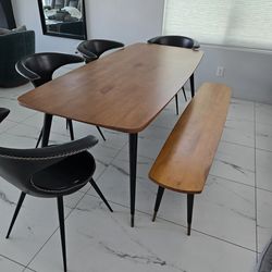 Wood dining set