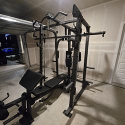 Smith Machine 2001 | Multi-Use Adj Bench | Gym Equipment | Fitness | Squat Rack | Excercise |🔴WEIGHTS AND BARBELL SOLD SEPARATELY 🔴 FREE DELIVERY 🚚