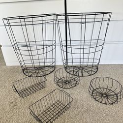 black metal baskets, bins- TAKE TODAY