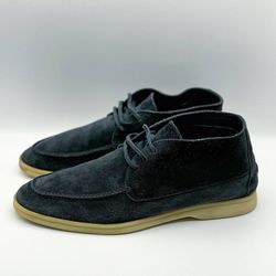 Loro Piana Blue Sailing Walk Suede Desert Boots size 44