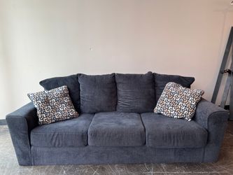 Ashley Furniture Dark Blue Three Seat Sofa