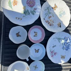 9 Pieces Of  Lenox / 9 Piezas De Lenox Platos De Marca Famosa 