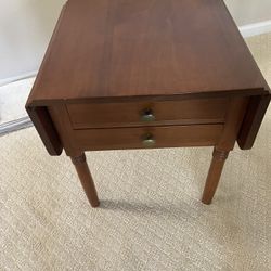 Cherry Drop Leaf Table   Circa 1820