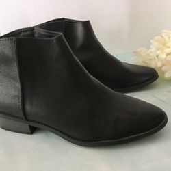 Black Ankle Boots , Size 10