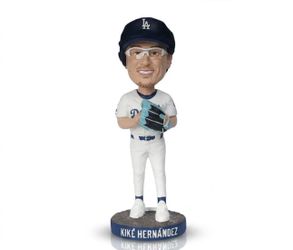 Kike Hernandez bobblehead pitching Dodgers giveaway